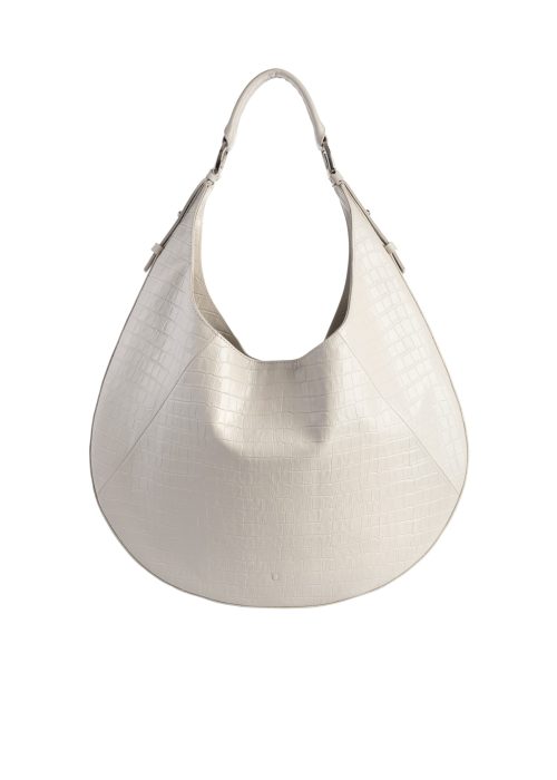 EXTRA HOBO BAG CROCO CREAM