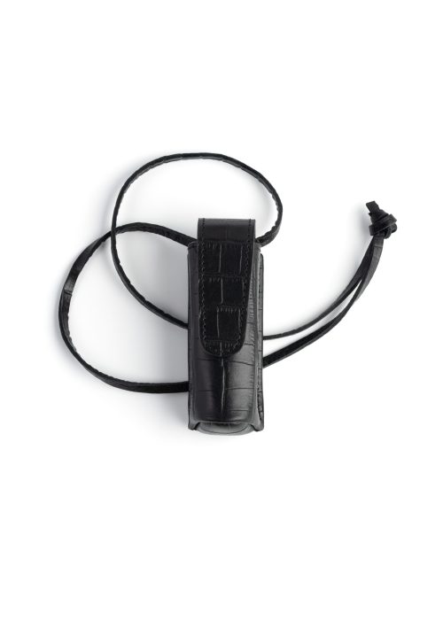 LIPSTICK CASE CROCO BLACK