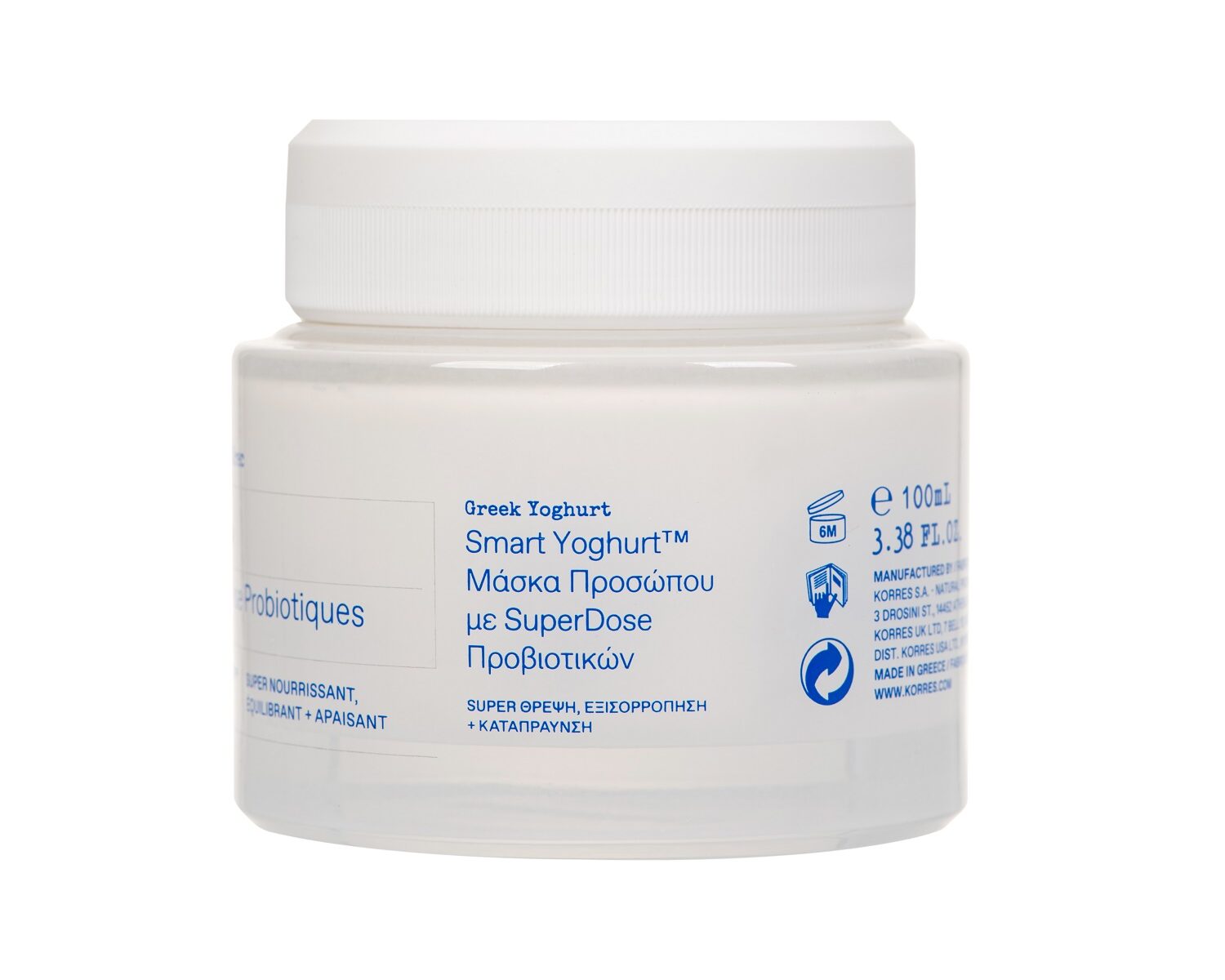 5203069138669 - 2025 -
GREEK YOGHURT
SMART YOGHURT TECHNOLOGY
PROBIOTIC SUPER SERUM
FACE MASK
SUPER NOURISH - BALANCE + SOOTHE
SENSITIVE SKIN
- 100ML